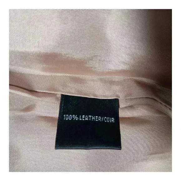 Lafayette 148 Leather Jacket Tan Snake Print Leather Women's 10 - Picture 4 of 4